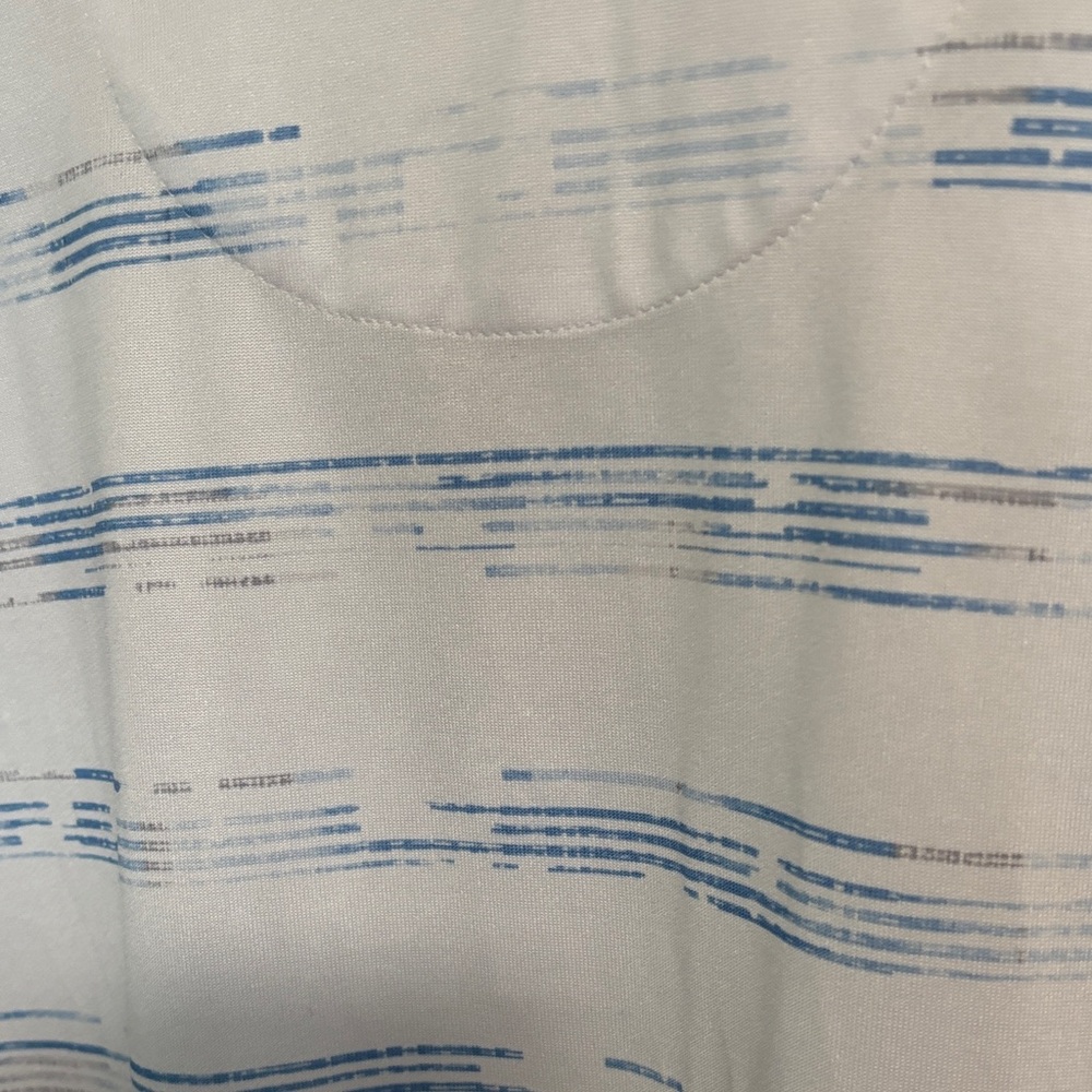 Callaway White Polo with Light Blue Striped Pattern - Picture 7 of 7
